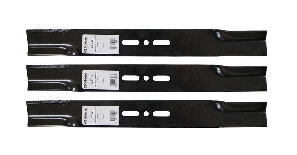 3 Pack of Stens 300-020 Lawnmower Universal Straight Blade Jacobsen 554589