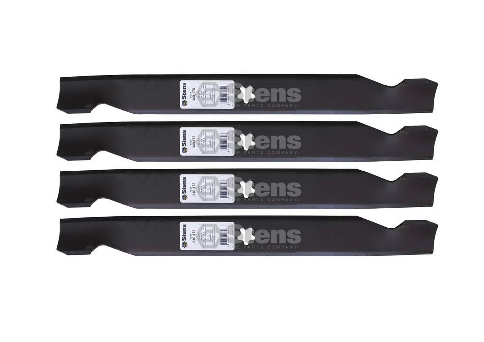 4 Pack of Stens 340-278 Lawnmower Notched Medium-Lift Blade 532127843 340-278