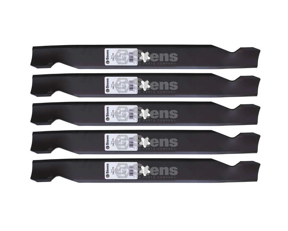 5 Pack of Stens 340-278 Lawnmower Notched Medium-Lift Blade 532127843 340-278