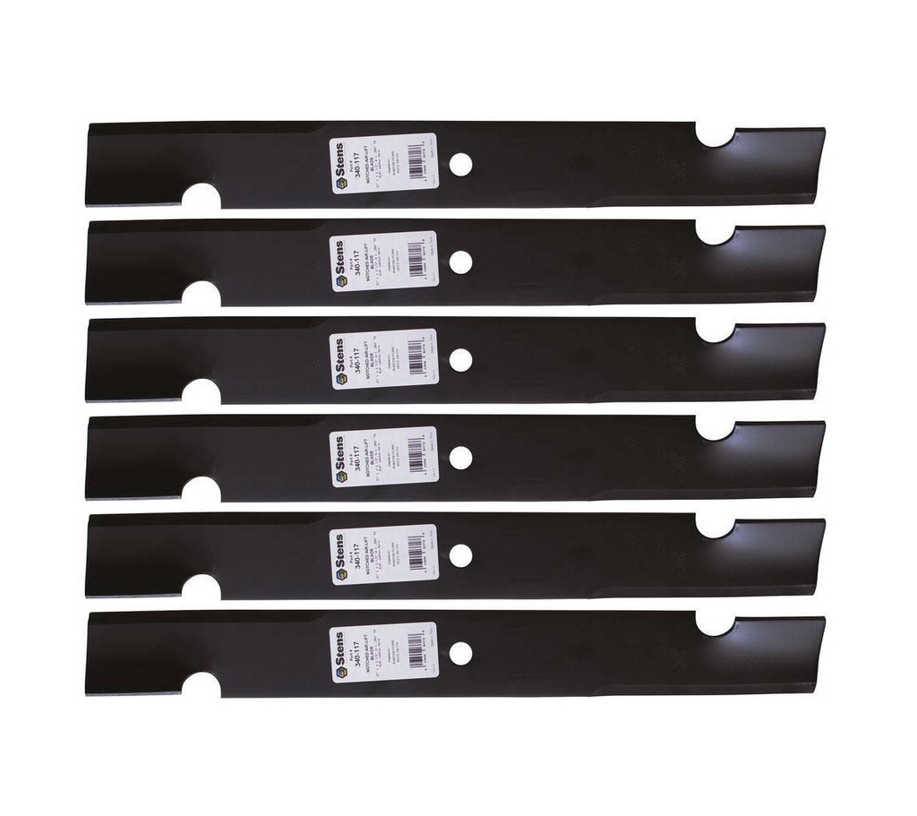 6 Pack of Stens 340-117 Notched Air-Lift Blade Husqvarna 539101733  101733