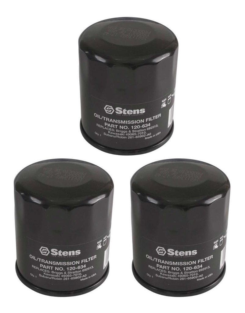 3 Pk of Stens 120-634 Oil Filter 531307388 2701908 607454 054-067 058-025 36262