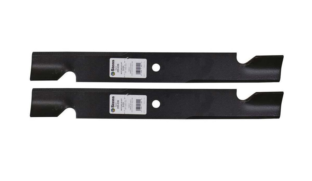 2 Pk of Stens 355-036 Notched Hi-Lift Blade 08899100 08979600 09081200 103-0301