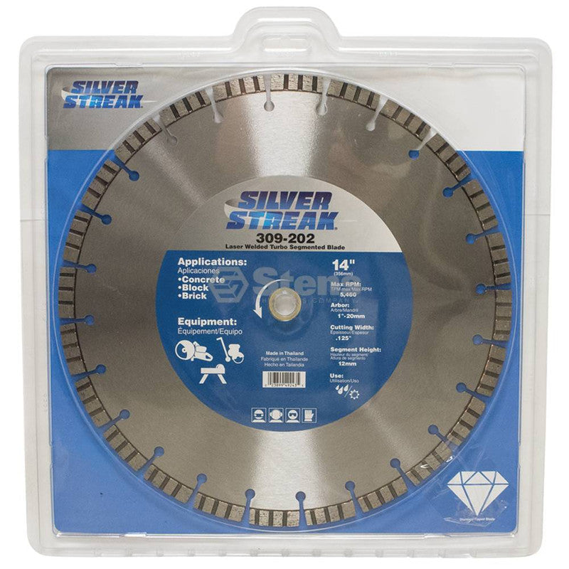 Stens 309-202 Silver Streak Turbo Segmented Blade Diamond Cut-Off Saw