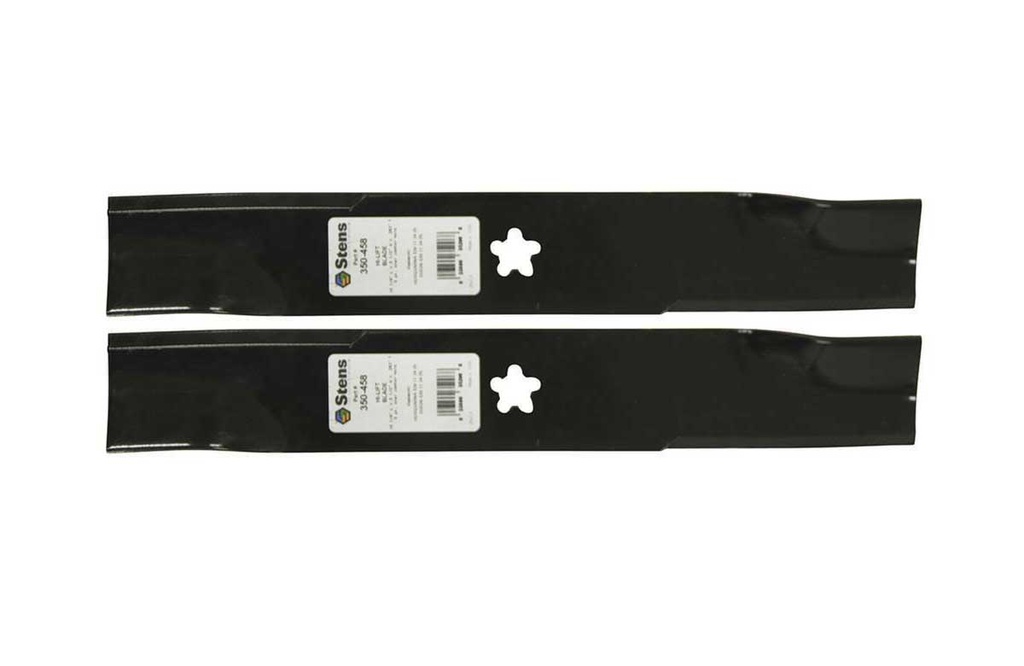 2 Pack of Stens 350-458 Lawnmower Hi-Lift Blade Husqvarna 539113425 Yazoo