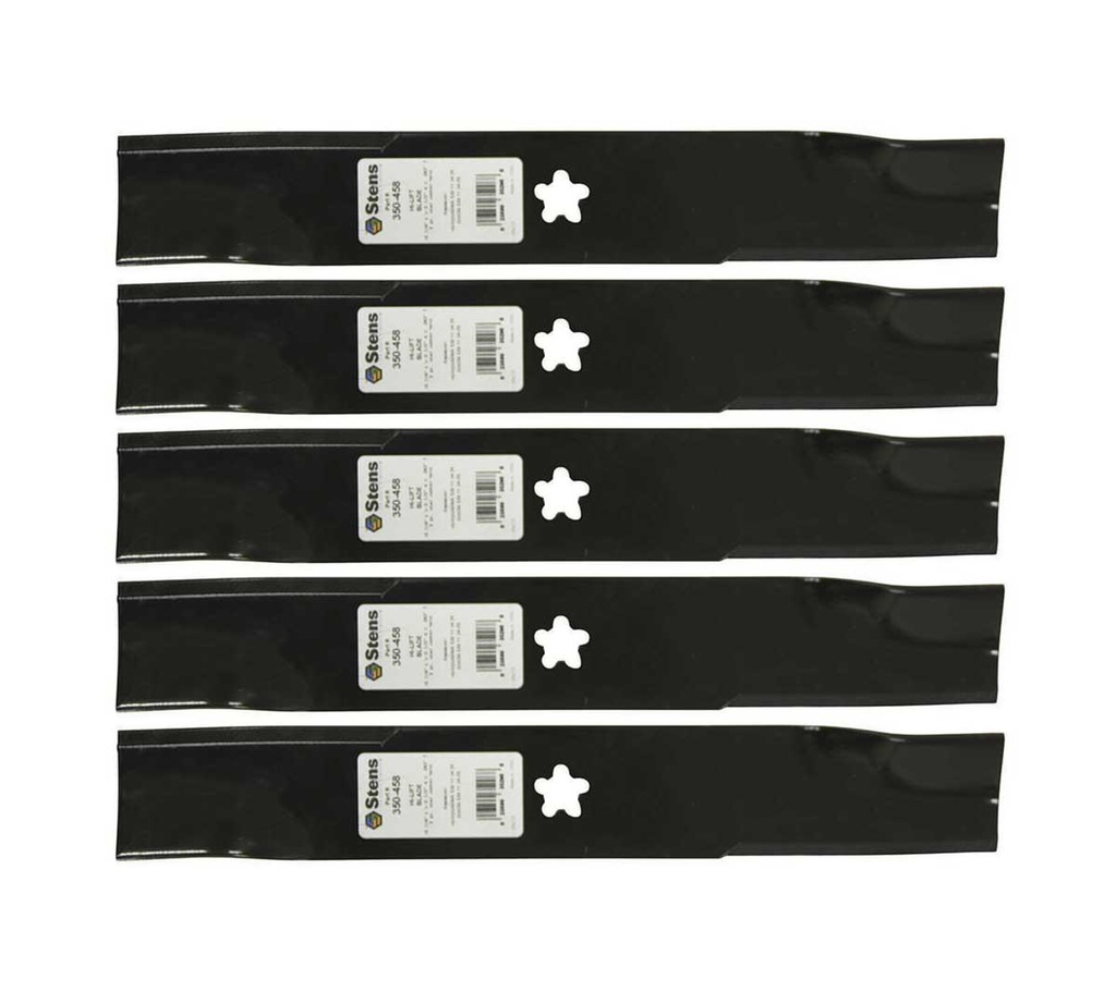 5 Pack of Stens 350-458 Lawnmower Hi-Lift Blade Husqvarna 539113425 Yazoo