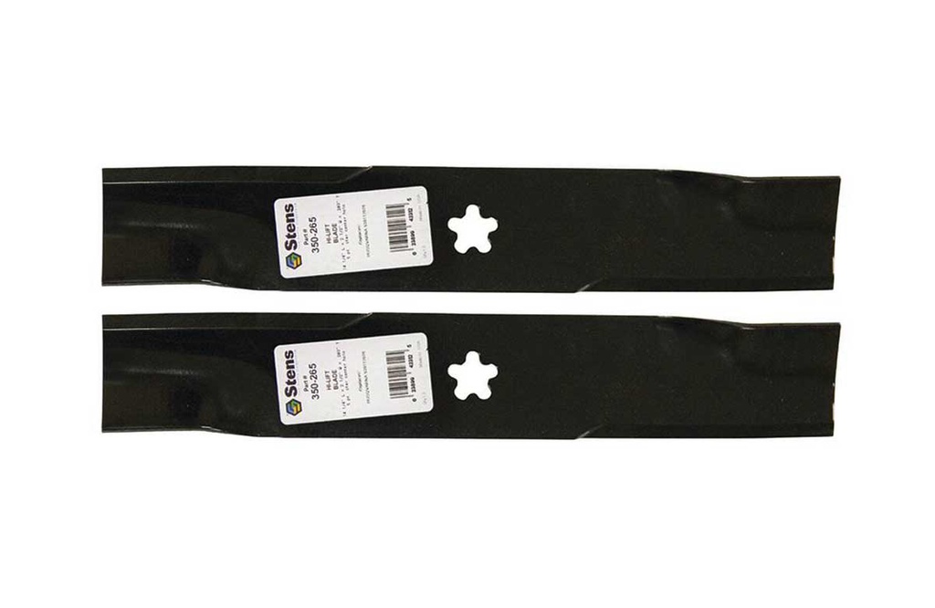 2 Pack of Stens 350-265 Lawnmower Hi-Lift Blade Husqvarna 539112078 577146101