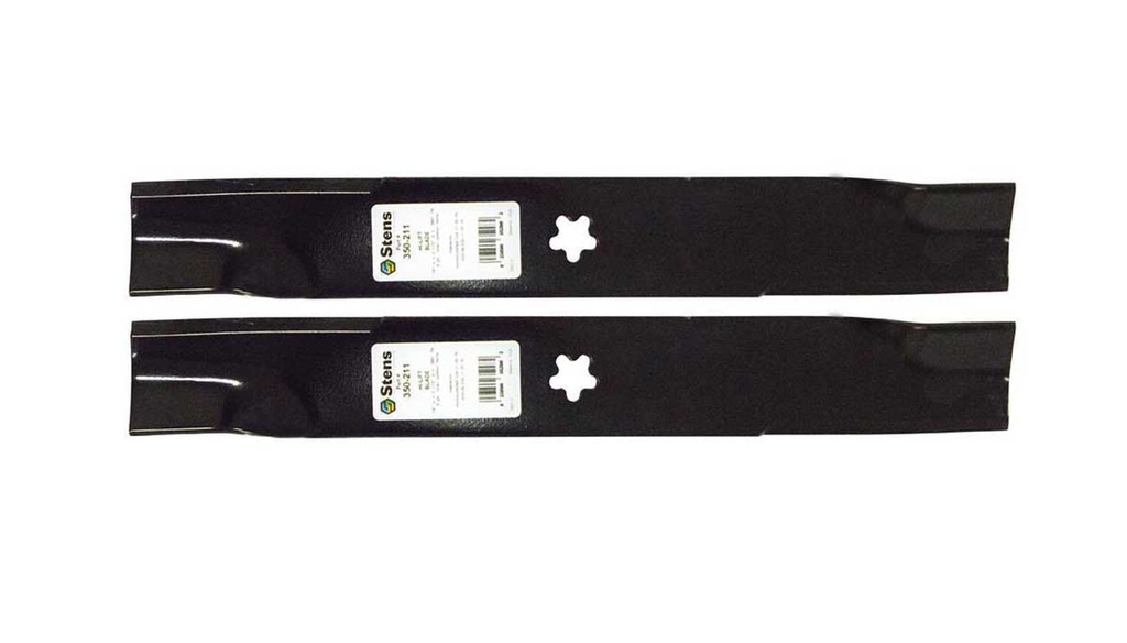 2 Pack of Stens 350-211 Lawnmower Hi-Lift Blade Husqvarna 539112079 Dixon10782