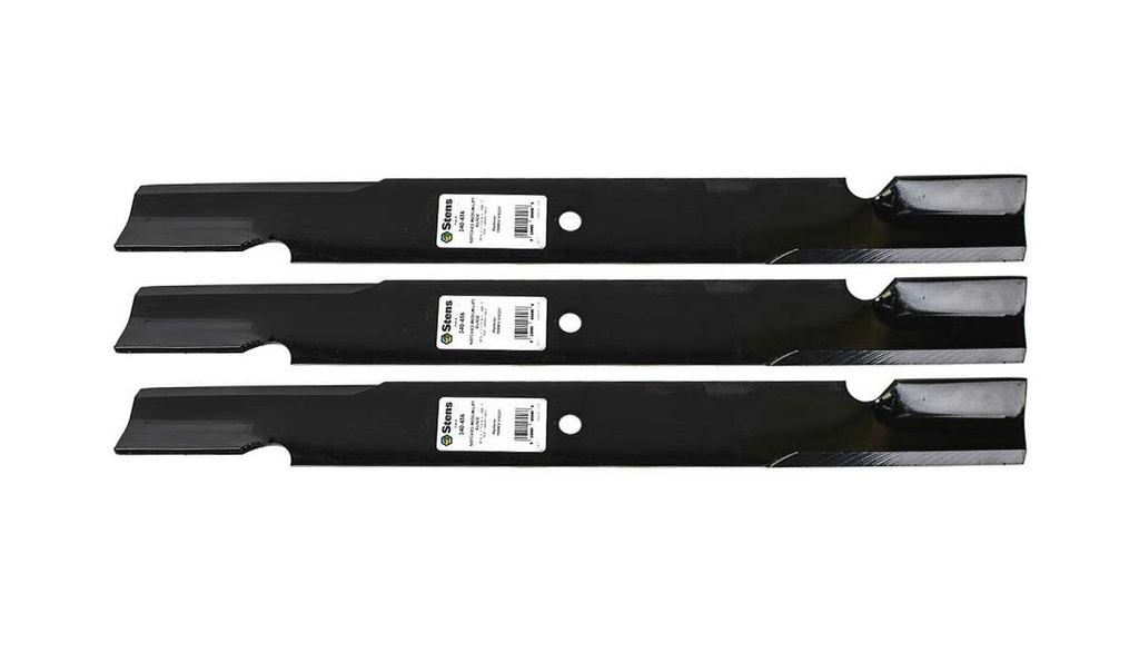 3 Pk of Stens 340-456 Lawnmower Notched Medium-Lift Blade 525341101 539105476