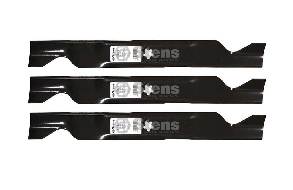 3 Pack of Stens 340-230 Lawnmower Notched Medium-Lift Blade Husqvarna 403107