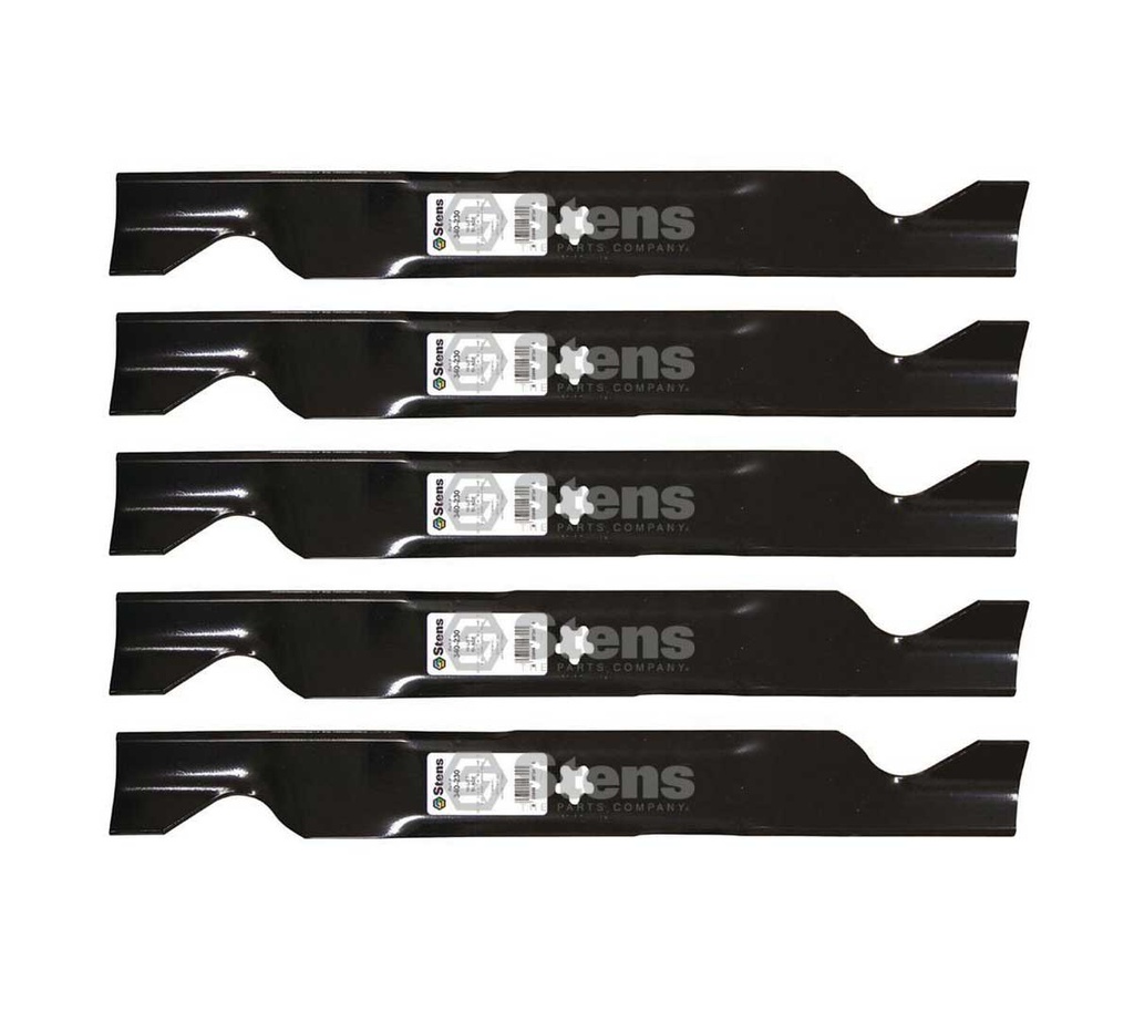 5 Pack of Stens 340-230 Lawnmower Notched Medium-Lift Blade Husqvarna 403107