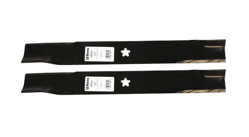 2 Pack of Stens 340-210 Lawnmower Hi-Lift Blade Husqvarna 510417901 539113312