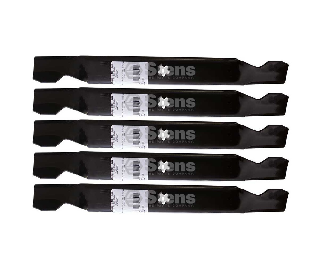 5 Pack of Stens 340-282 Lawnmower Notched Medium-Lift Blade 532138498 340-182