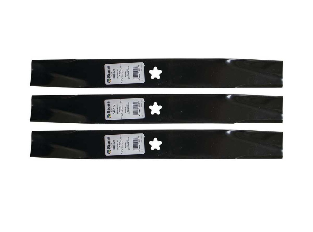 3 Pack of Stens 340-170 Lawnmower Stens Medium-Lift Blade Husqvarna 532131322