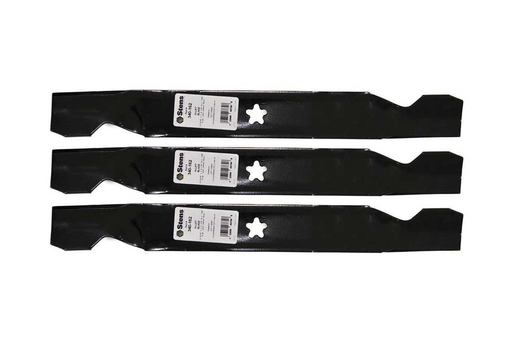 3 Pack of Stens 340-162 Lawnmower Stens Hi-Lift Blade 532127842 532138497