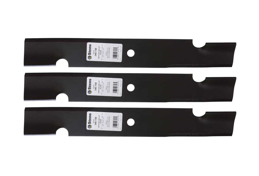 3 Pack of Stens 340-158 Lawnmower Notched Air-Lift Blade Husqvarna 539100341