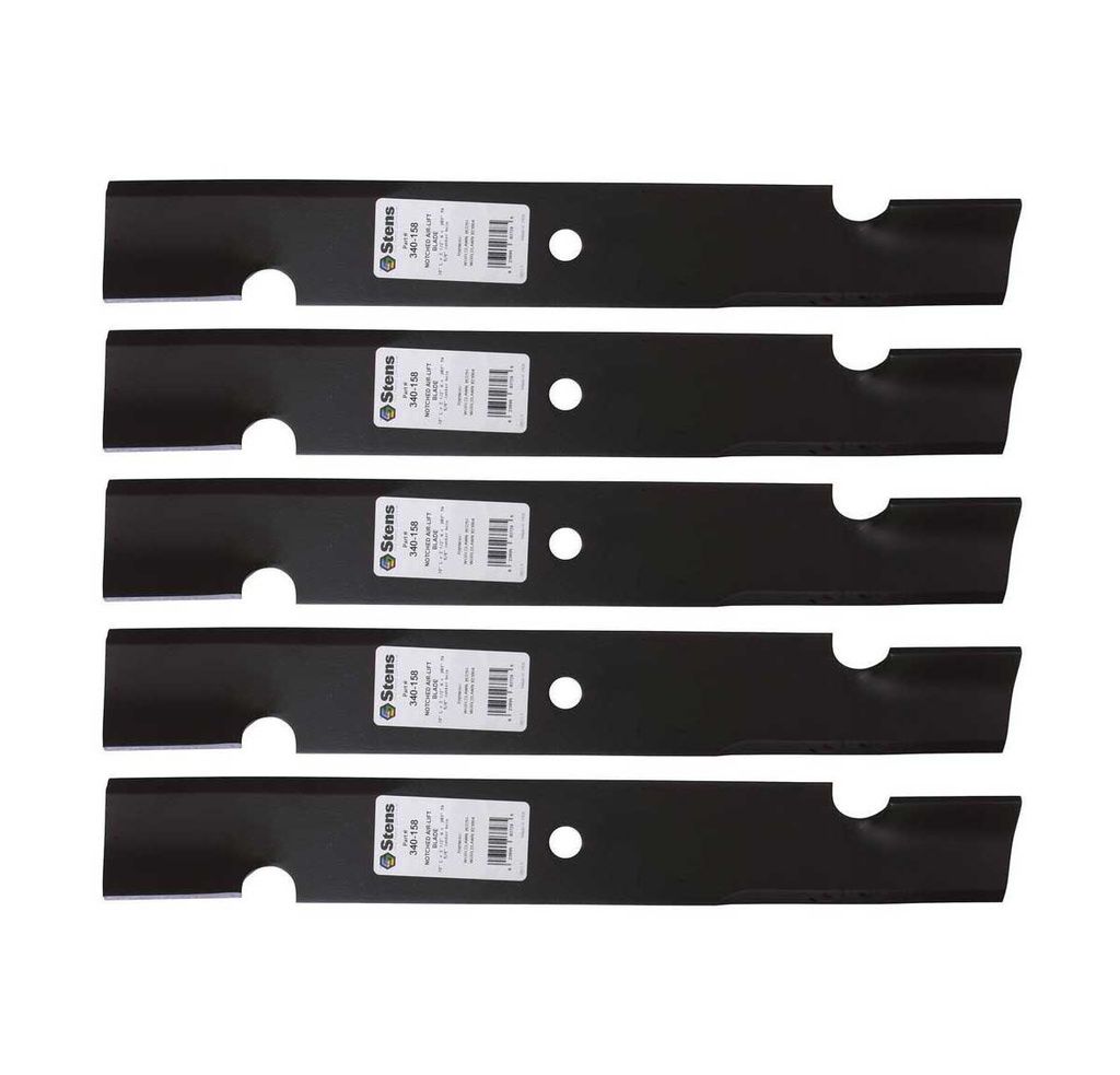 5 Pack of Stens 340-158 Lawnmower Notched Air-Lift Blade Husqvarna 539100341