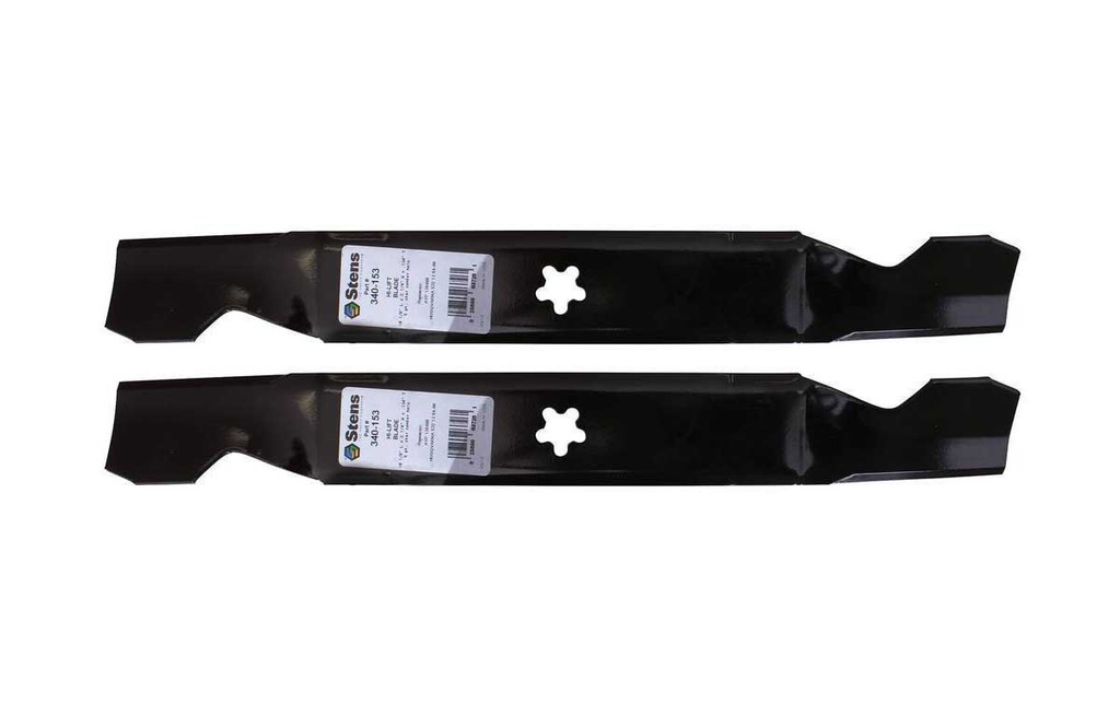 2 Pack of Stens 340-153 Lawnmower Hi-Lift Blade Husqvarna 532126338 532127841