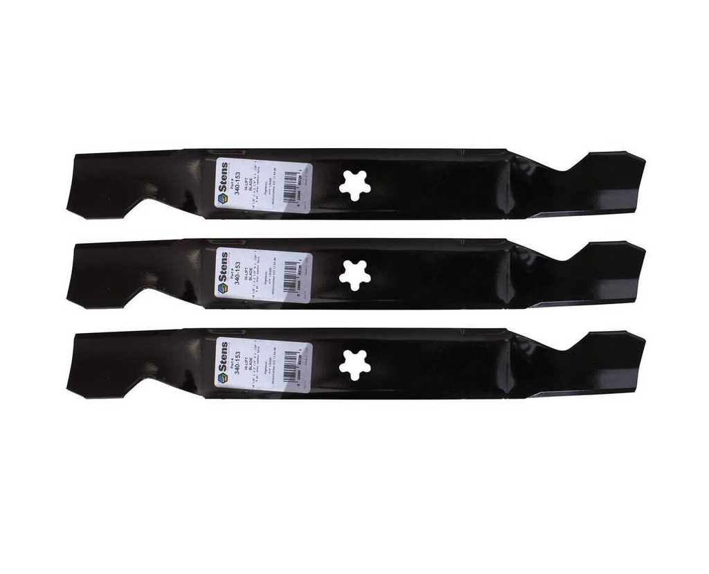 3 Pack of Stens 340-153 Lawnmower Hi-Lift Blade Husqvarna 532126338 532127841