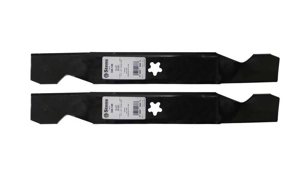 2 Pack of Stens 340-149 Lawnmower Hi-Lift Blade Husqvarna 532137380 Poulan