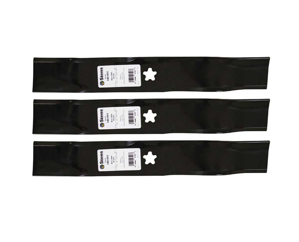 3 Pack of Stens 340-091 Lawnmower Mulching Blade Husqvarna 532173921 AYP 173921