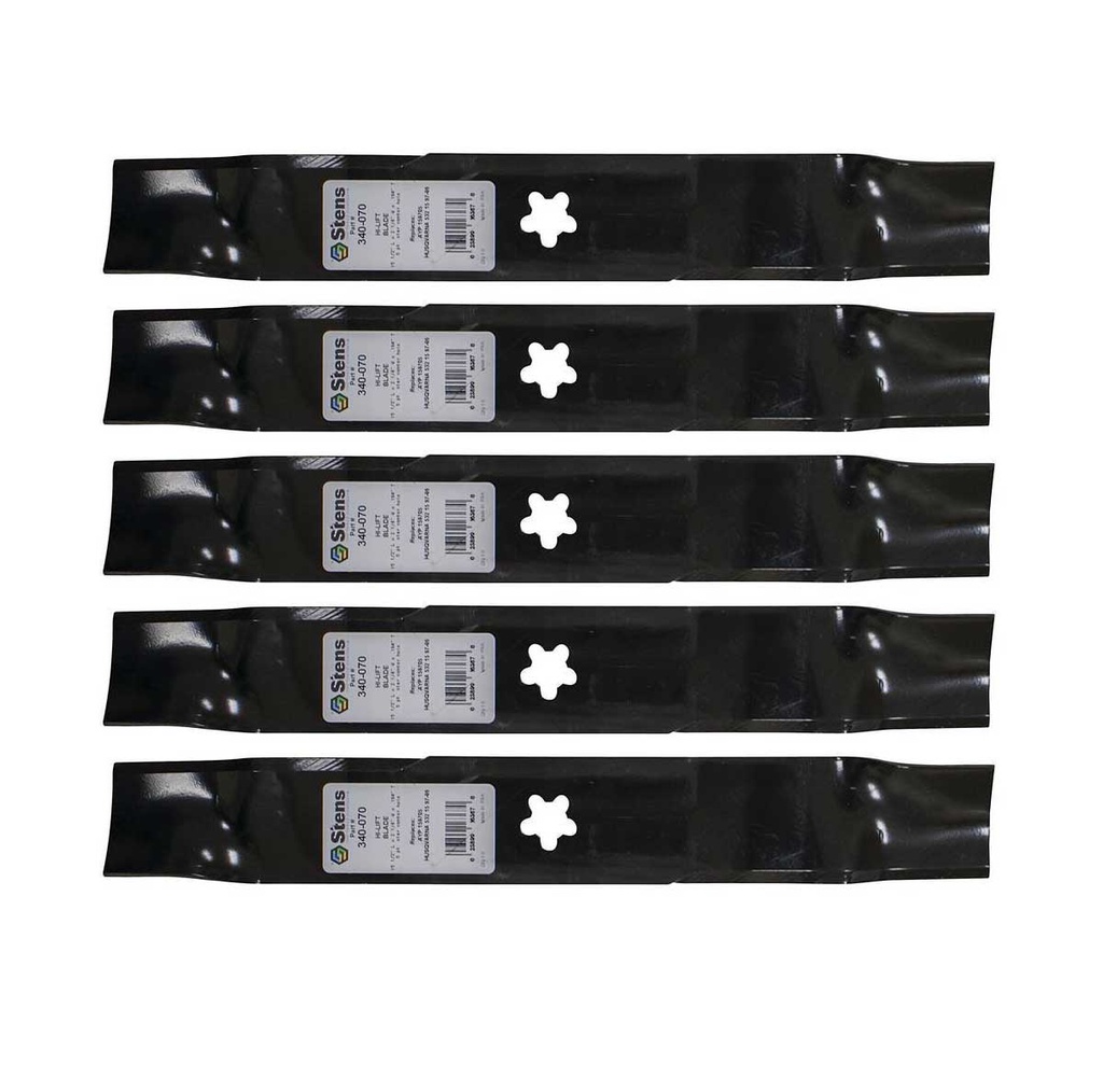 5 Pack of Stens 340-070 Lawnmower Hi-Lift Blade Husqvarna 532159705 AYP 145708