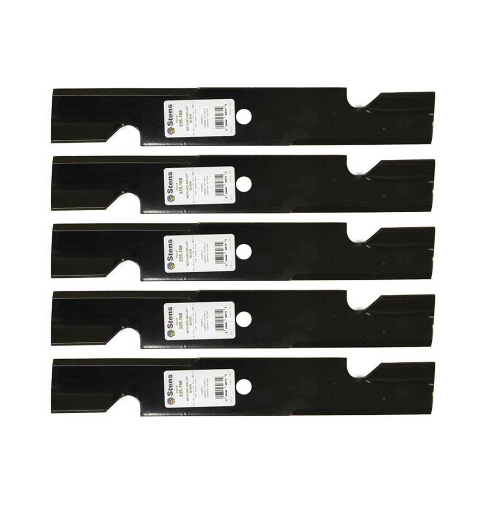 5 Pack of Stens 335-168 Mower Notched Air-Lift Blade Husqvarna 539100340 Exmark