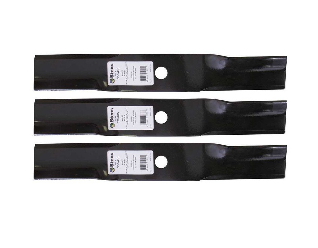 3 Pack of Stens 330-405 Mowers Hi-Lift Blade Husqvarna 578431908 John Deere