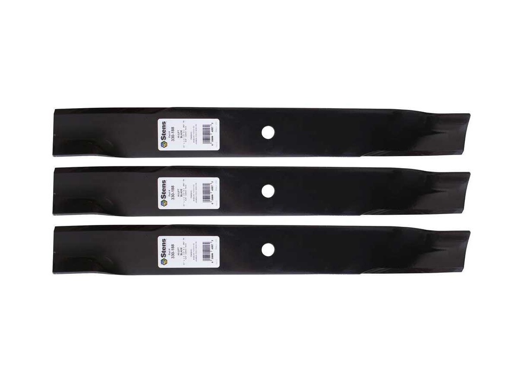 3 Pack of Stens 330-188 Mowers Hi-Lift Blade Husqvarna 539101733 AYP 531307235