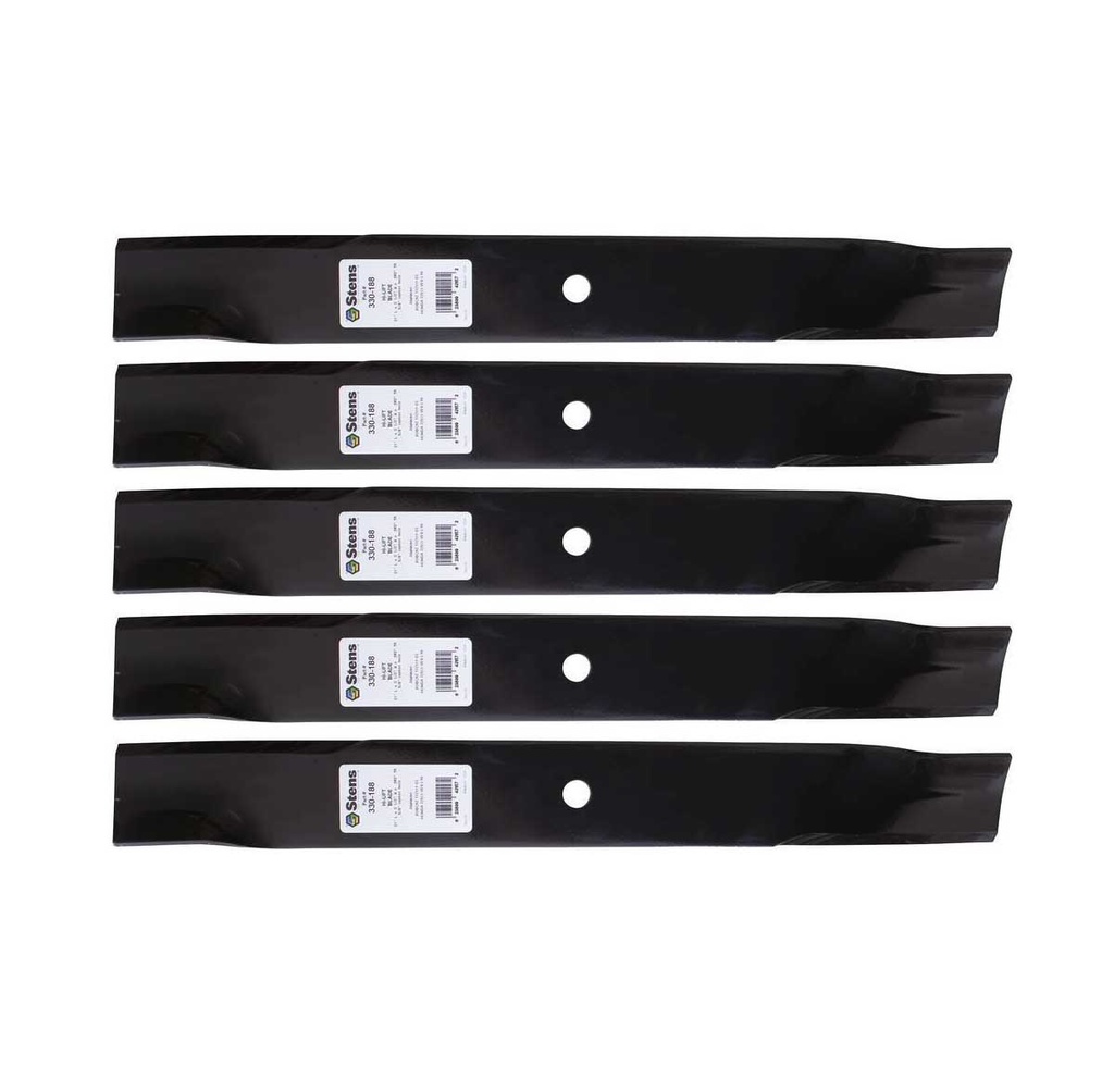 5 Pack of Stens 330-188 Mowers Hi-Lift Blade Husqvarna 539101733 AYP 531307235