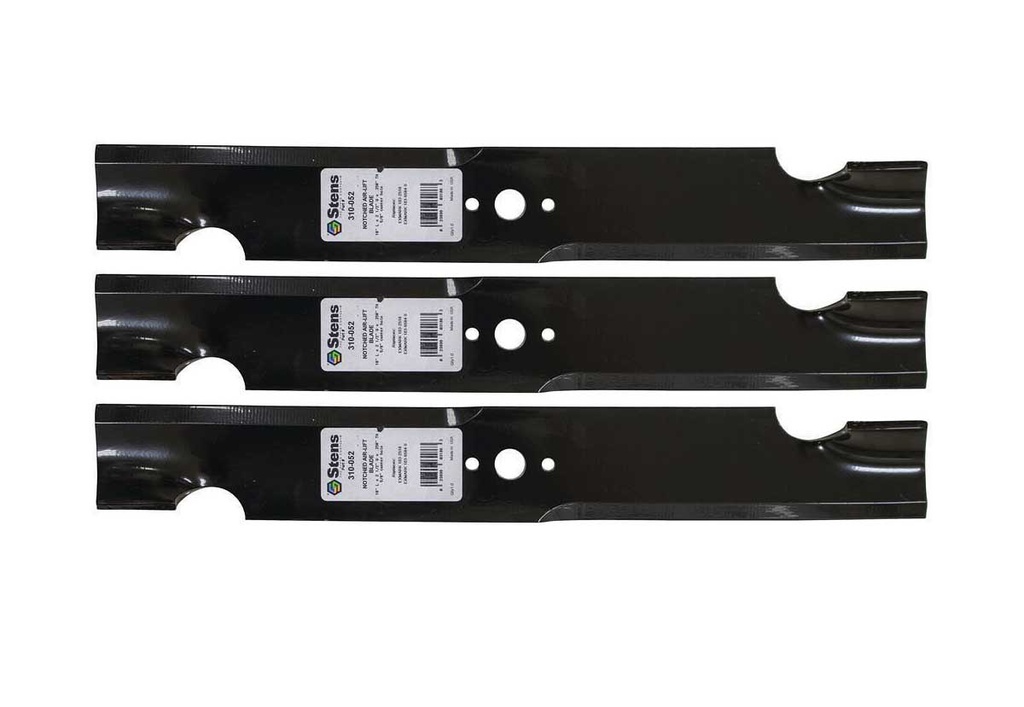 3 Pack of Stens 310-052 Lawnmower Notched Air-Lift Blade Husqvarna 539100341