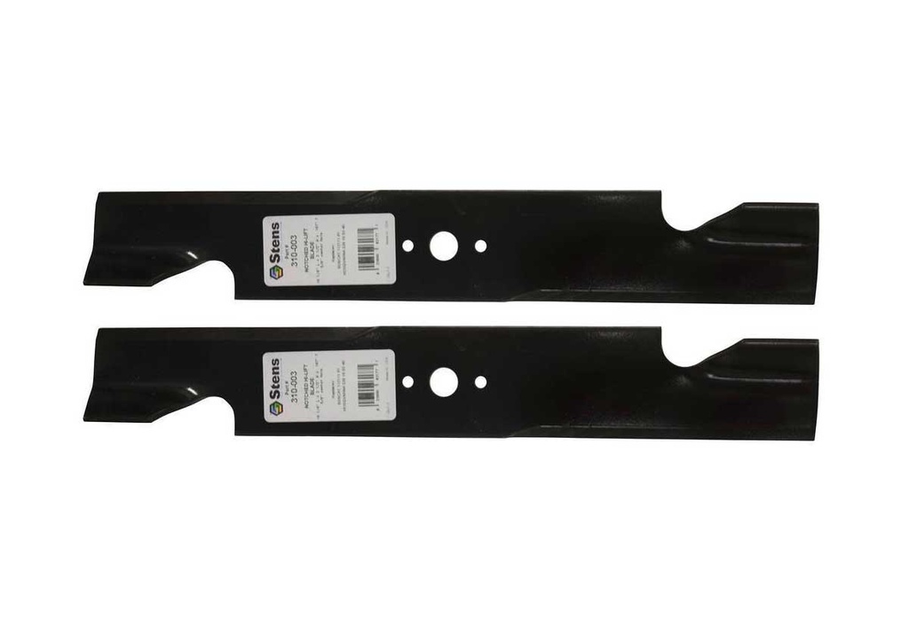 2 Pack of Stens 310-003 Mowers Notched Hi-Lift Blade Husqvarna 539100340 Bobcat