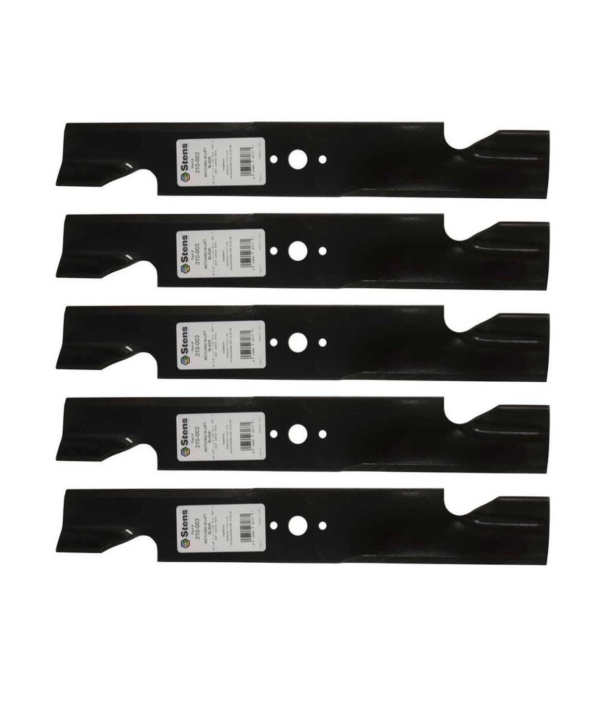 5 Pack of Stens 310-003 Mowers Notched Hi-Lift Blade Husqvarna 539100340 Bobcat