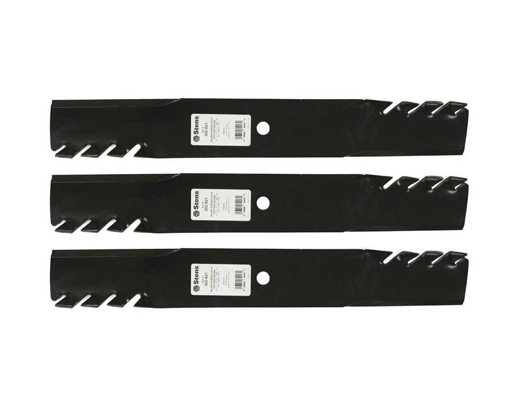 3 Pack of Stens 302-821 Mowers Silver Streak Toothed Blade Husqvarna 539101733