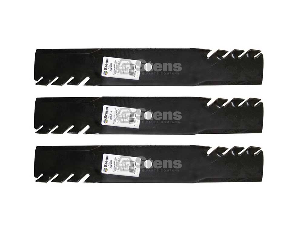 3 Pack of Stens 302-818 Mowers Silver Streak Toothed Blade Husqvarna 539100341