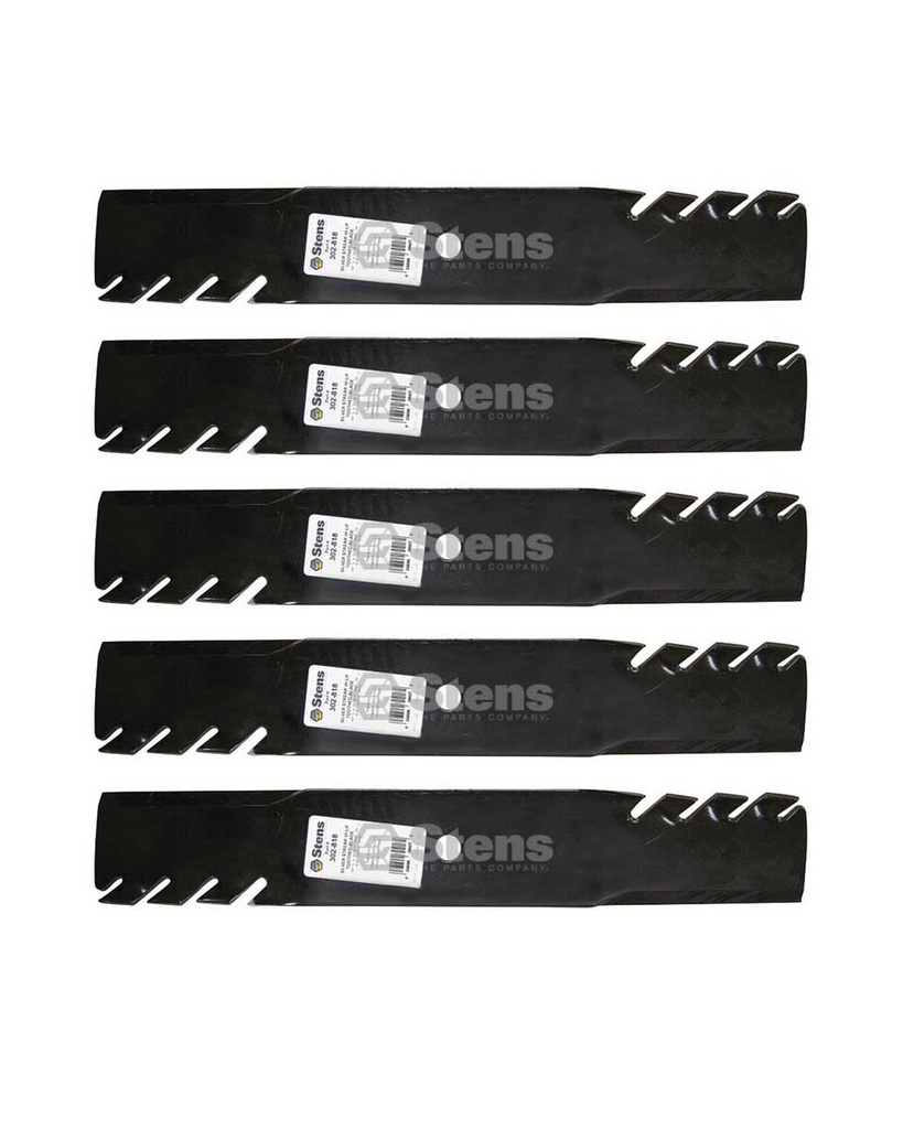 5 Pack of Stens 302-818 Mowers Silver Streak Toothed Blade Husqvarna 539100341