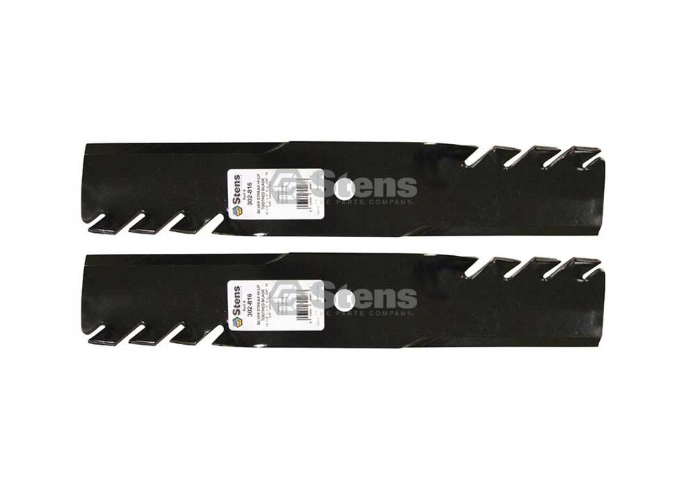 2 Pack of Stens 302-816 Mowers Silver Streak Toothed Blade Husqvarna 539101496