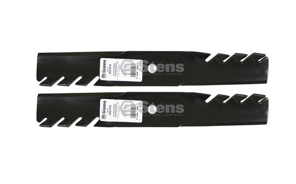 2 Pack of Stens 302-616 Mowers Silver Streak Toothed Blade Husqvarna 539101496