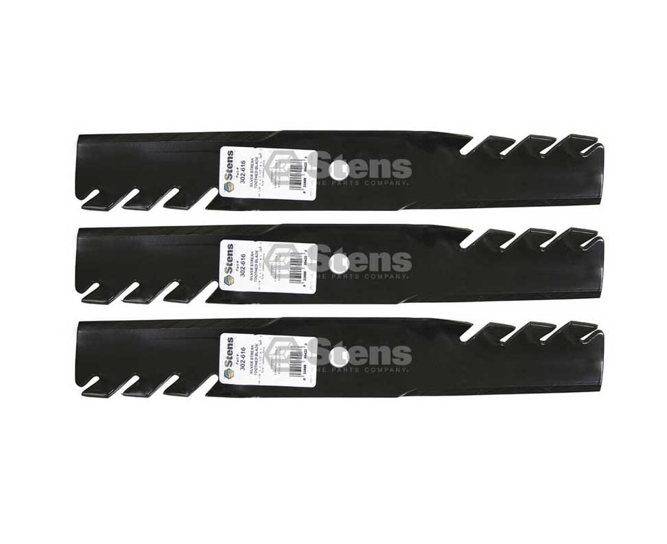 3 Pack of Stens 302-616 Mowers Silver Streak Toothed Blade Husqvarna 539101496