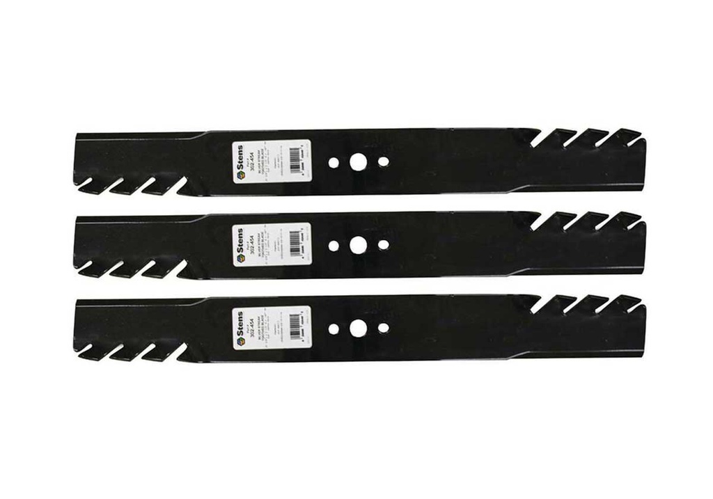 3 Pack of Stens 302-454 Mowers Silver Streak Toothed Blade Husqvarna 532141114