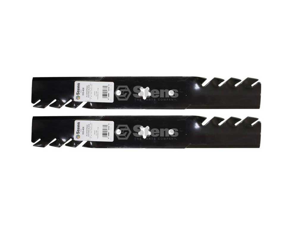 2 Pack of Stens 302-436 Mowers Silver Streak Toothed Blade Husqvarna 532137380