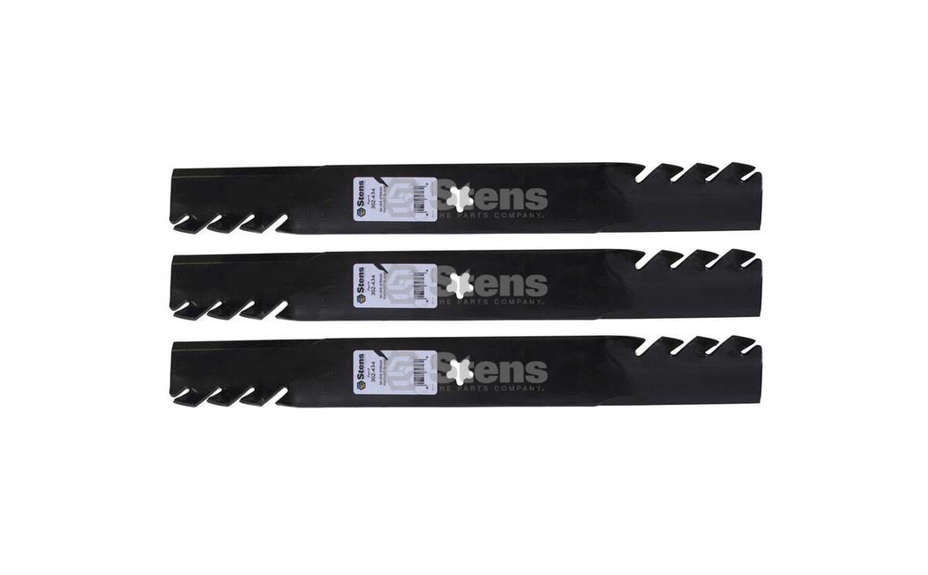 3 Pack of Stens 302-434 Mowers Silver Streak Toothed Blade Husqvarna 574870801