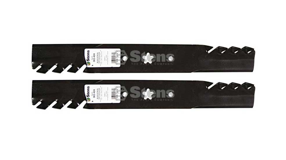 2 Pack of Stens 302-424 Mowers Silver Streak Toothed Blade Husqvarna 532127842