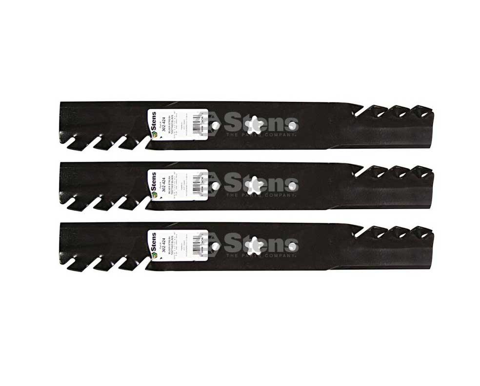 3 Pack of Stens 302-424 Mowers Silver Streak Toothed Blade Husqvarna 532127842