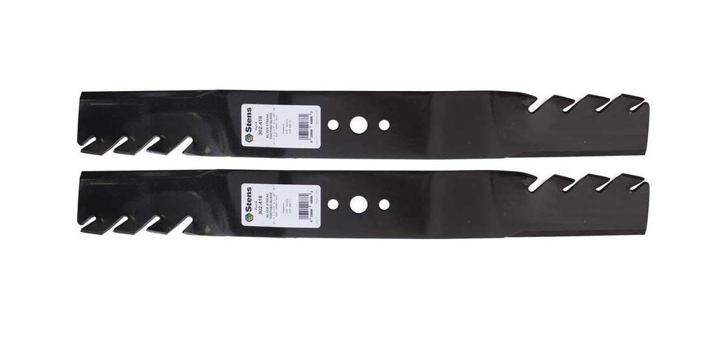 2 Pack of Stens 302-418 Mowers Silver Streak Toothed Blade Husqvarna 531307235