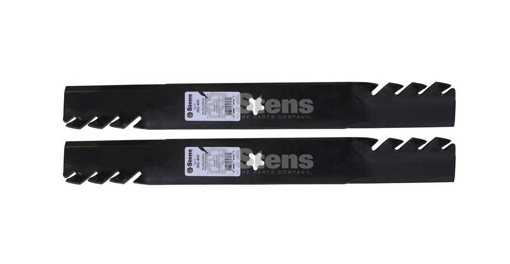 2 Pack of Stens 302-400 Mower Silver Streak Toothed Blade Husqvarna 113312X AYP