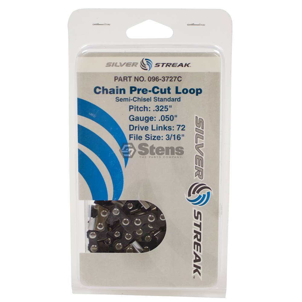 Stens 096-3727C Silver Streak Chain Loop Clamshell 72 DL Husqvarna 531300439