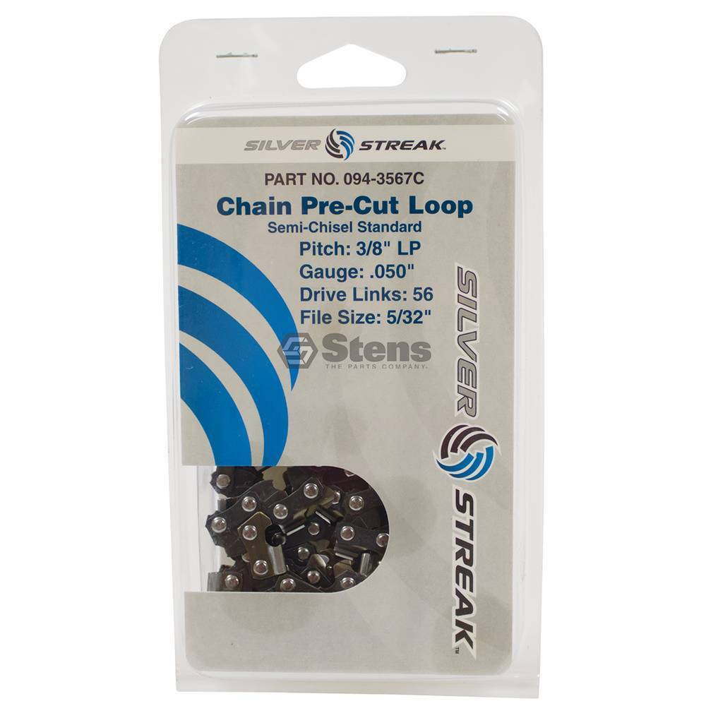 Stens 094-3567C Silver Streak Chain Loop Clamshell 56 DL Husqvarna 501847056