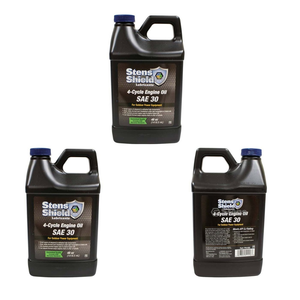 3 PK Stens 770-032 Shield 4-Cycle Engine Oil 770-030 770-031 48 oz. bottles