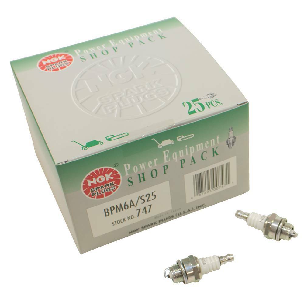 Stens 130-114 NGK Spark Plug Shop Pack NGK 747 BPM6A S25 Alternate 130-831