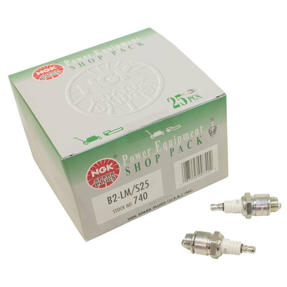 Stens 130-111 NGK Spark Plug Shop Pack NGK 740 B2LM S25 GAS ENGINES TVS840